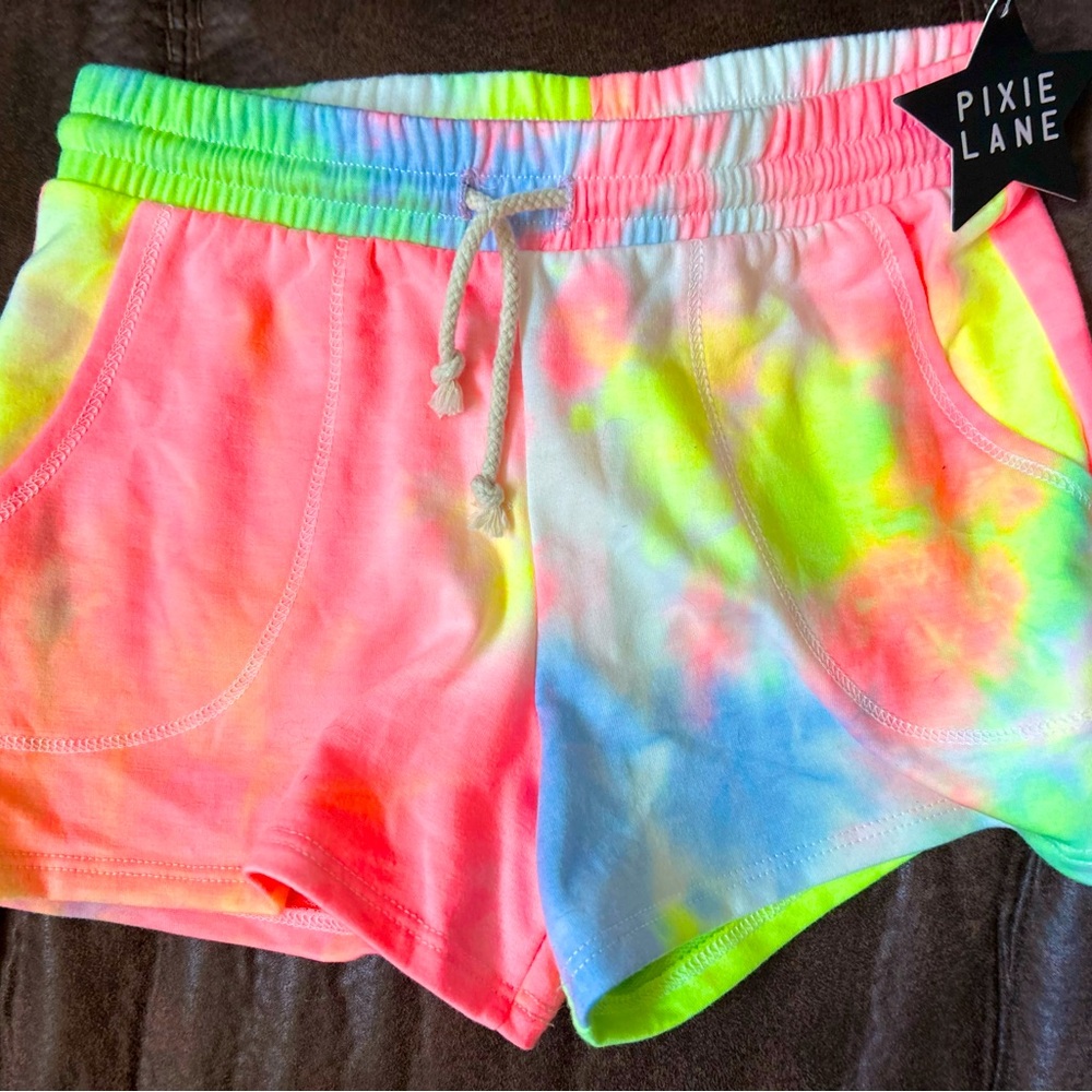 Dolphin Shorts: neon tie dye